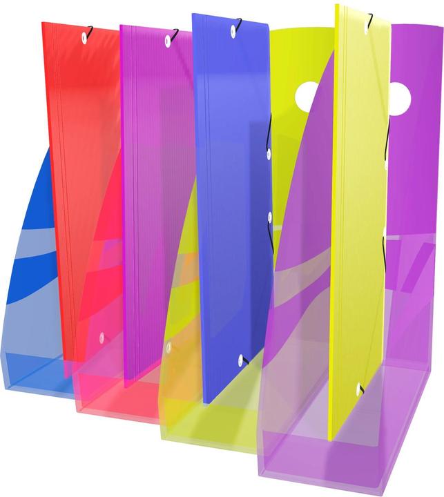 Actual product image Exacompta Set mit 4 Stehsammlern Mag-Cube, Kollektion Crystal (A4)