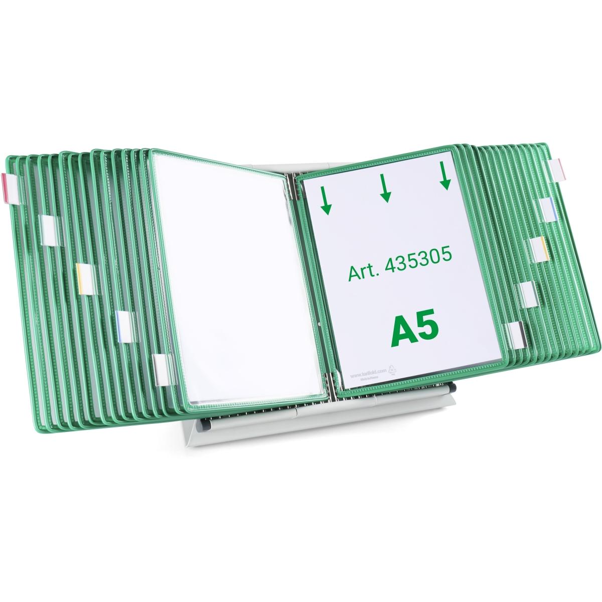 Tarifold, Informationsschild, Sichttafelsystem 435305 DIN A5 grün mit 30 St. Sichttafeln