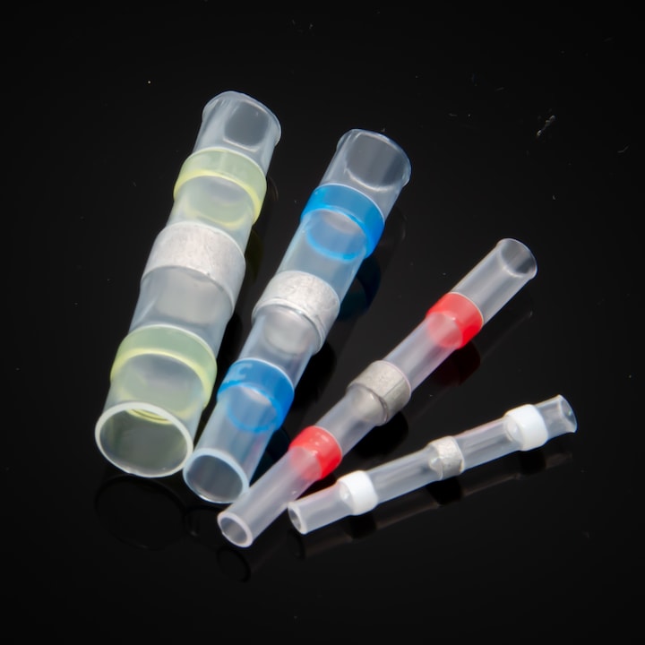 Purecrea 50 pièces de gaine thermorétractable Set de connecteurs à souder 0.25-6mm².