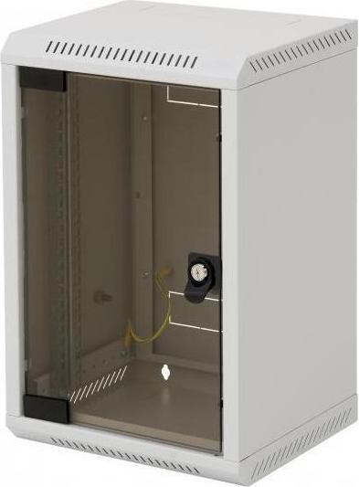 Image du produit Triton 10" Wandschrank einteilig 4HE300mm, Glastür, schwarz (4 HE, Rack 10 pouces)