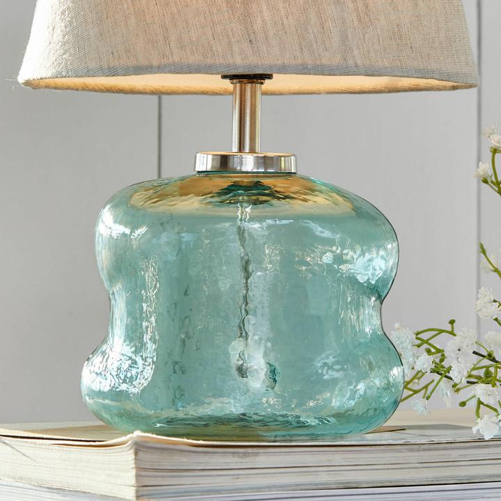 Actual product image Loberon Tischlampe Rufino blau/beige (E14)