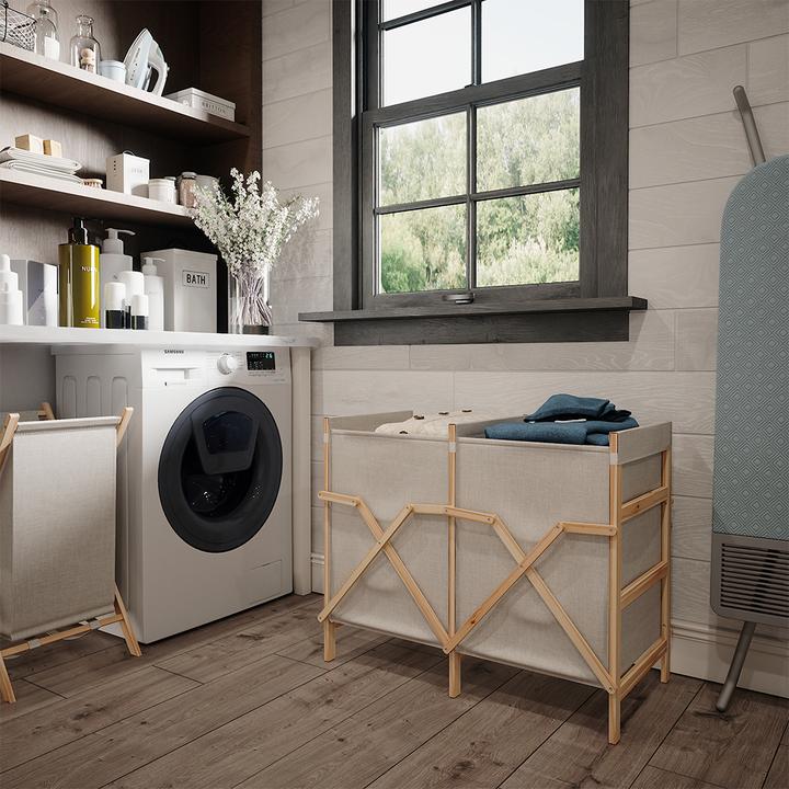 Produktbild Vicco Badschrank für Wäsche Bruno, Beige, 80 x 64 cm mit 2 Fächern