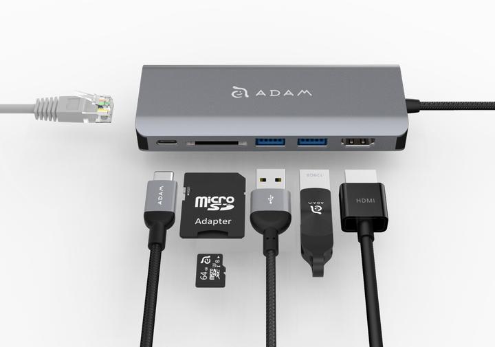 Image du produit Adam Elements Casa Hub A01 USB-C (000065) station grise (USB-B, 6 ports)