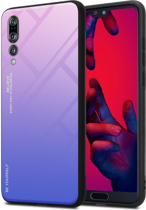 Produktbild Cadorabo TPU 2 Farben Glas Cover (Huawei P20 Pro, Huawei P20 Plus)