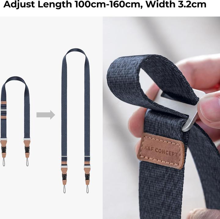 Immagine prodotto K&F Concept Larghezza 32 mmCinturino da collo Urban Wander 01 (blu) (Cintura collo)