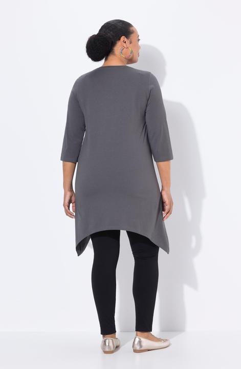Produktbild Ulla Popken Longshirt, Zipfelsaum, A-Linie, V-Ausschnitt, 3/4-Arm (50, 52)