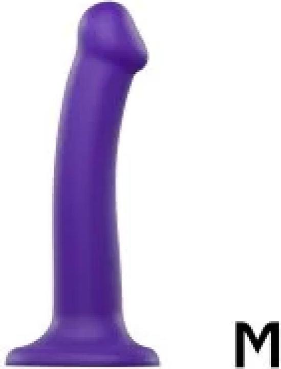 Actual product image Strap-on-me Semi-Realistic Dual Density Bendable Dildo Purple M