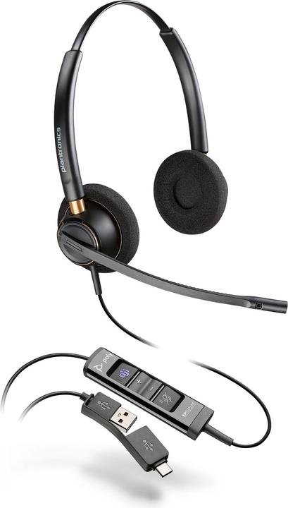 Actual product image Poly Headset EncorePro 525 MS Duo USB-A (Cable, USB-A)