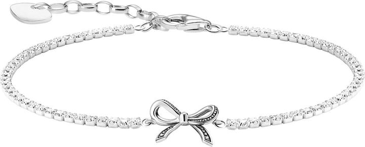 Thomas Sabo Lint armband met witte stenen (19 cm, 925 zilver)