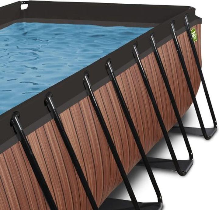 Produktbild Exit Rahmen-Pool Premium eckig 400x200x100 cm mit Sandfilterpumpe (400 x 200 cm)