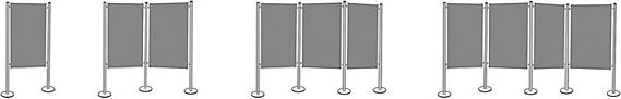 Image du produit Magnetoplan Mur de présentation fixe en 4 parties (518,5 x 180 cm)