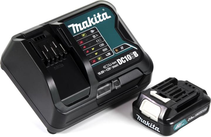 Produktbild Makita UR 100 DSA1 Akku Rasentrimmer 10,8V + 1x Akku 2,0Ah + Lader + 1x Fadenkopf und Zubehör (Trimmfaden)