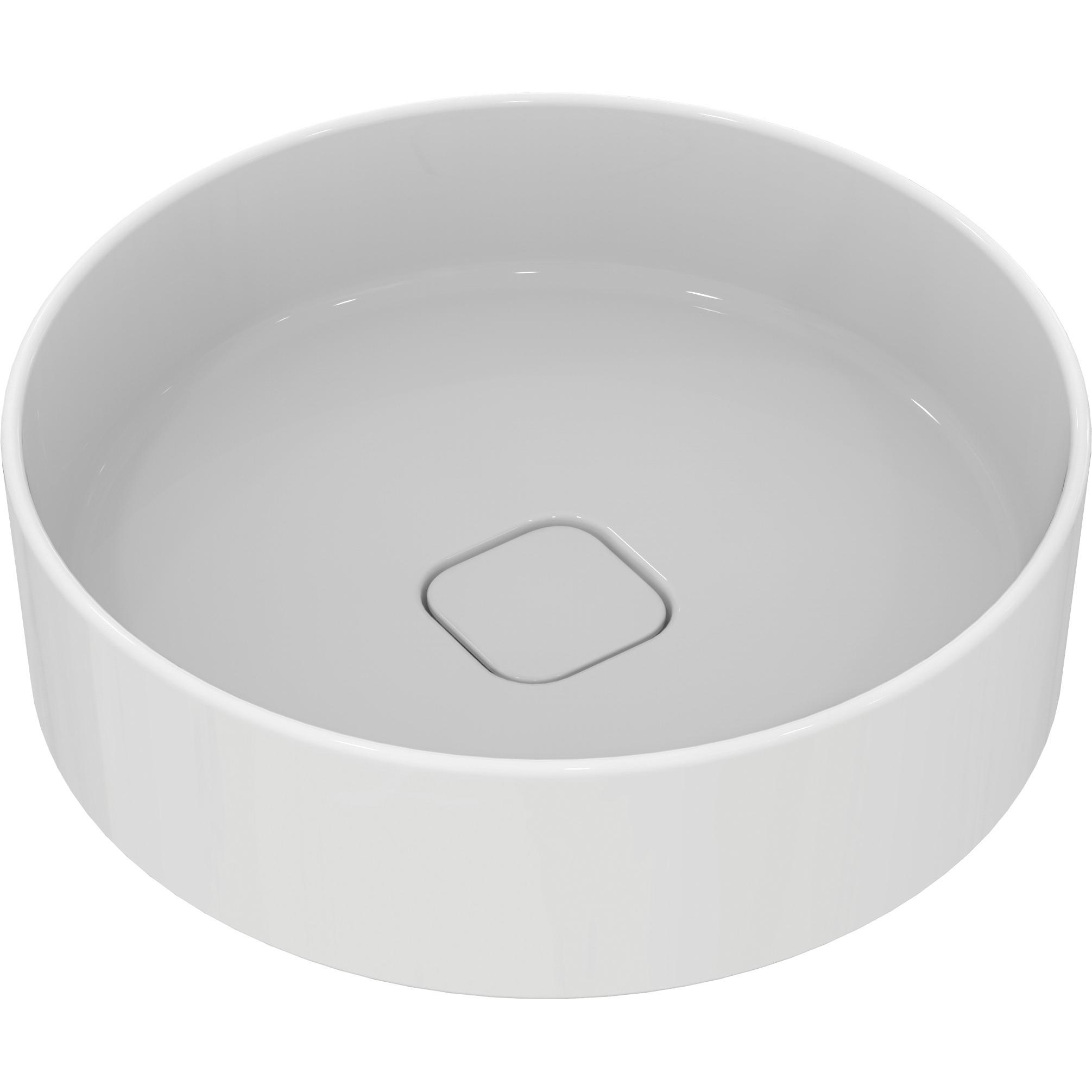 Ideal Standard, Waschbecken, Aufsatzwaschbecken Strada II rund Ø 45 cm weiss T295901 (450 mm, 450 mm)