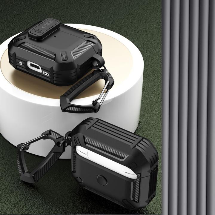 Actual product image Tech-Protect X-Carbo Apple Airpods Pro 1 / 2 Black (Headphone bag)