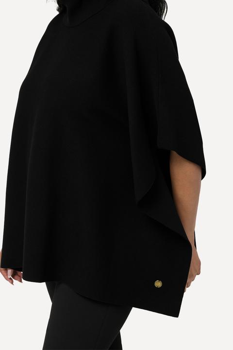 Produktbild Ulla Popken Poncho-Pullover, Oversized, Rollkragen, ärmellos (42, 44, 46, 48)