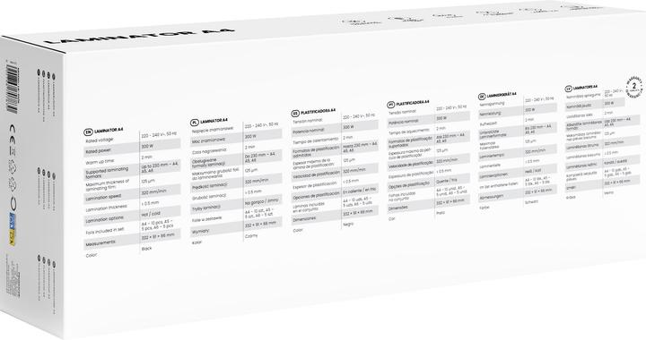 Produktbild Savio LR-01/B Laminiergerät Kalt-/Warmlaminator 320 mm/min Schwarz (125 µm, A4)
