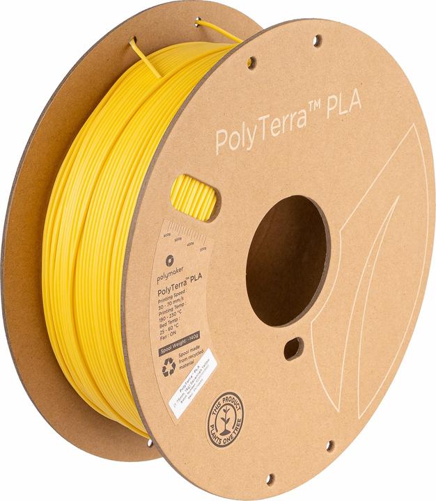 Produktbild Polymaker PolyTerra (PLA, 1.75 mm, 1000 g, Gelb)
