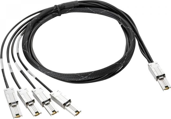 Actual product image HPE AN975A, Cable 2m Ext Mini-SAS to 4x Mini-SAS (S/FTP, CAT7, 2 m)