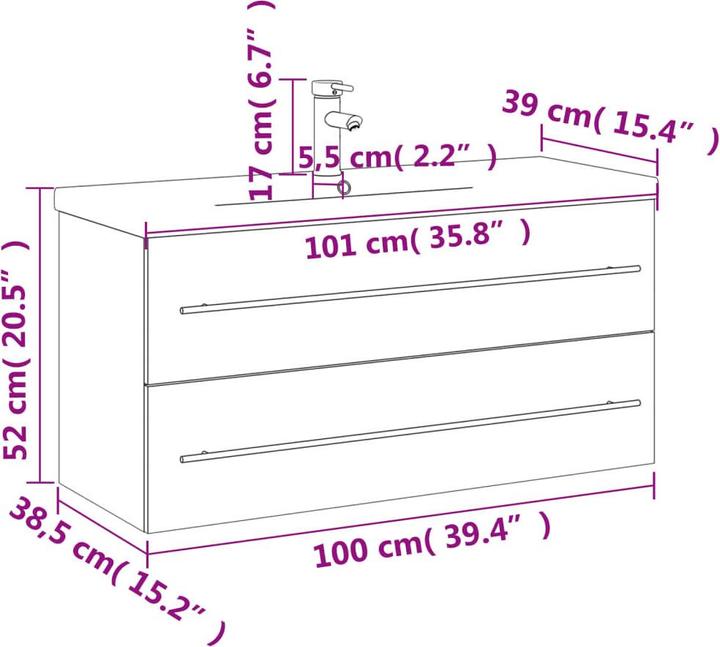 Produktbild vidaXL Waschbeckenschrank