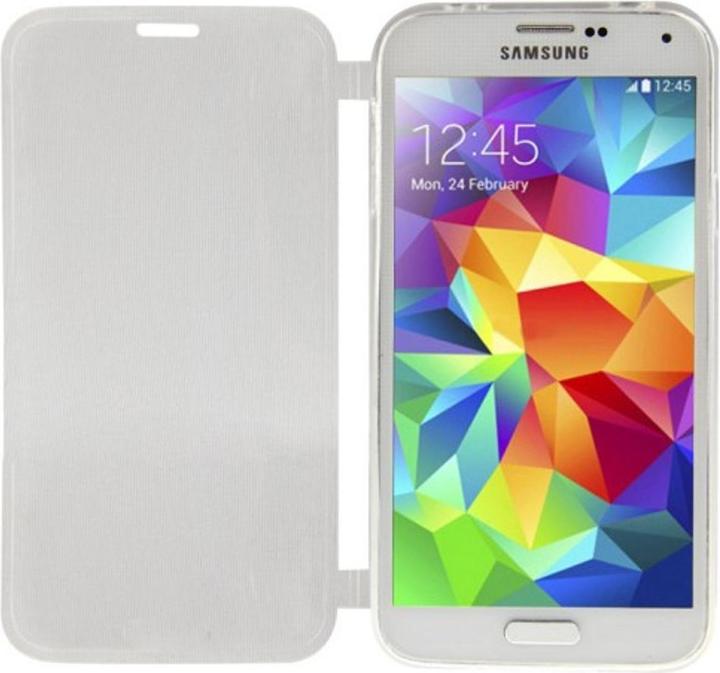 Produktbild König Design Handyhülle Flip Quer für Handy Samsung Galaxy S5 / S5 Neo Transparent (Samsung Galaxy S5, Samsung Galaxy S5 Neo)