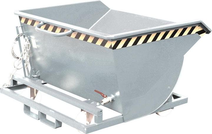 Actual product image eurokraft pro Tilting container for chips, with polyamide wheels (500 l)