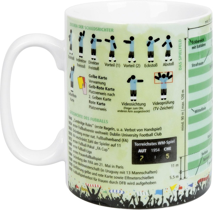 Produktbild Könitz Kaffeebecher 'Wissensbecher Fussball' (490 ml, 6 x)