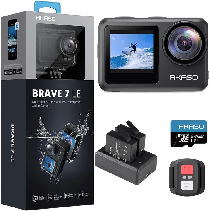 Actual product image Akaso Action Cam 4K30FPS mit Touchscreen und EIS 2.0 (Wi-Fi)