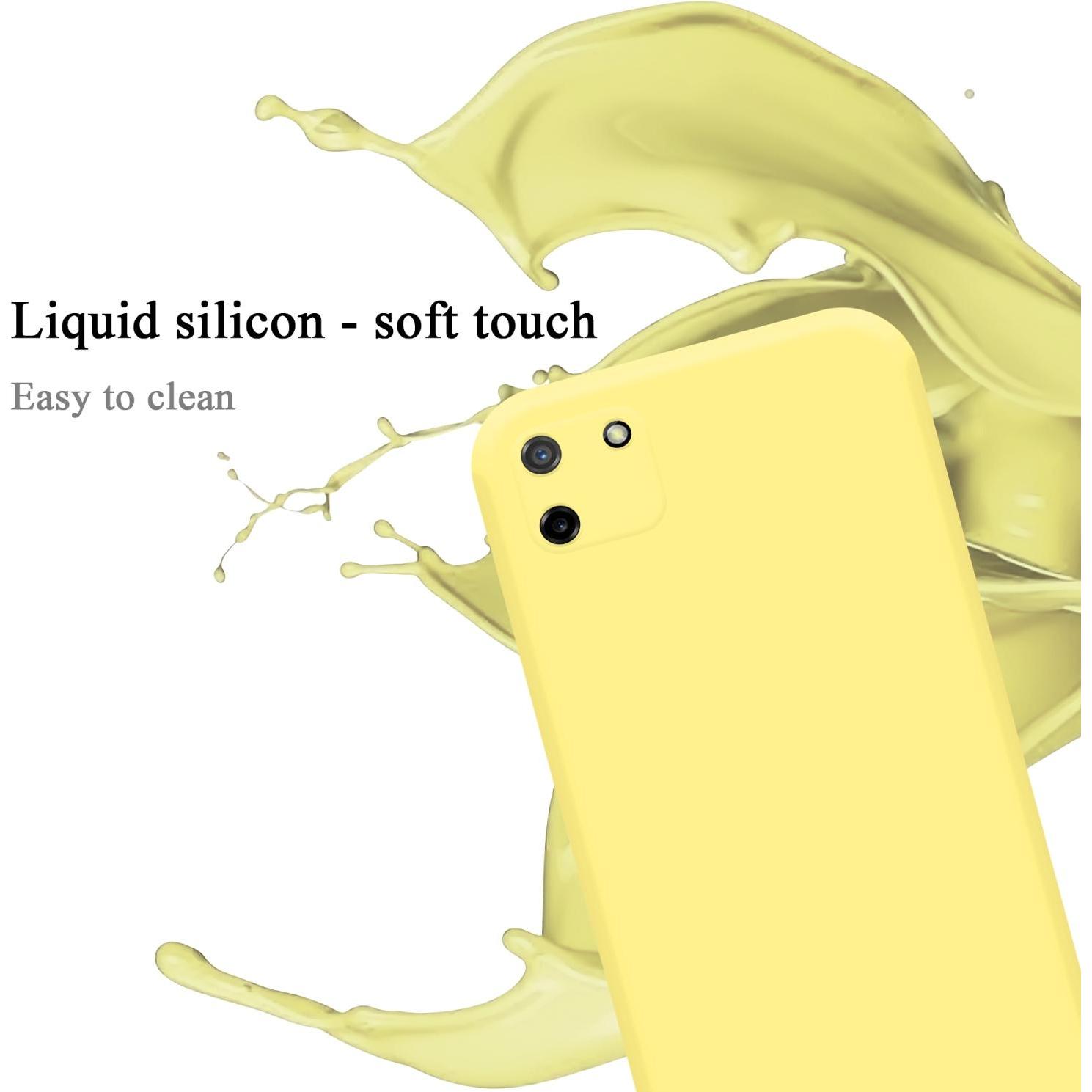 Thumbnail - Cadorabo TPU Liquid Silicone Case Hülle für Realme C11 2020 (Realme C11), Smartphone Hülle, Gelb