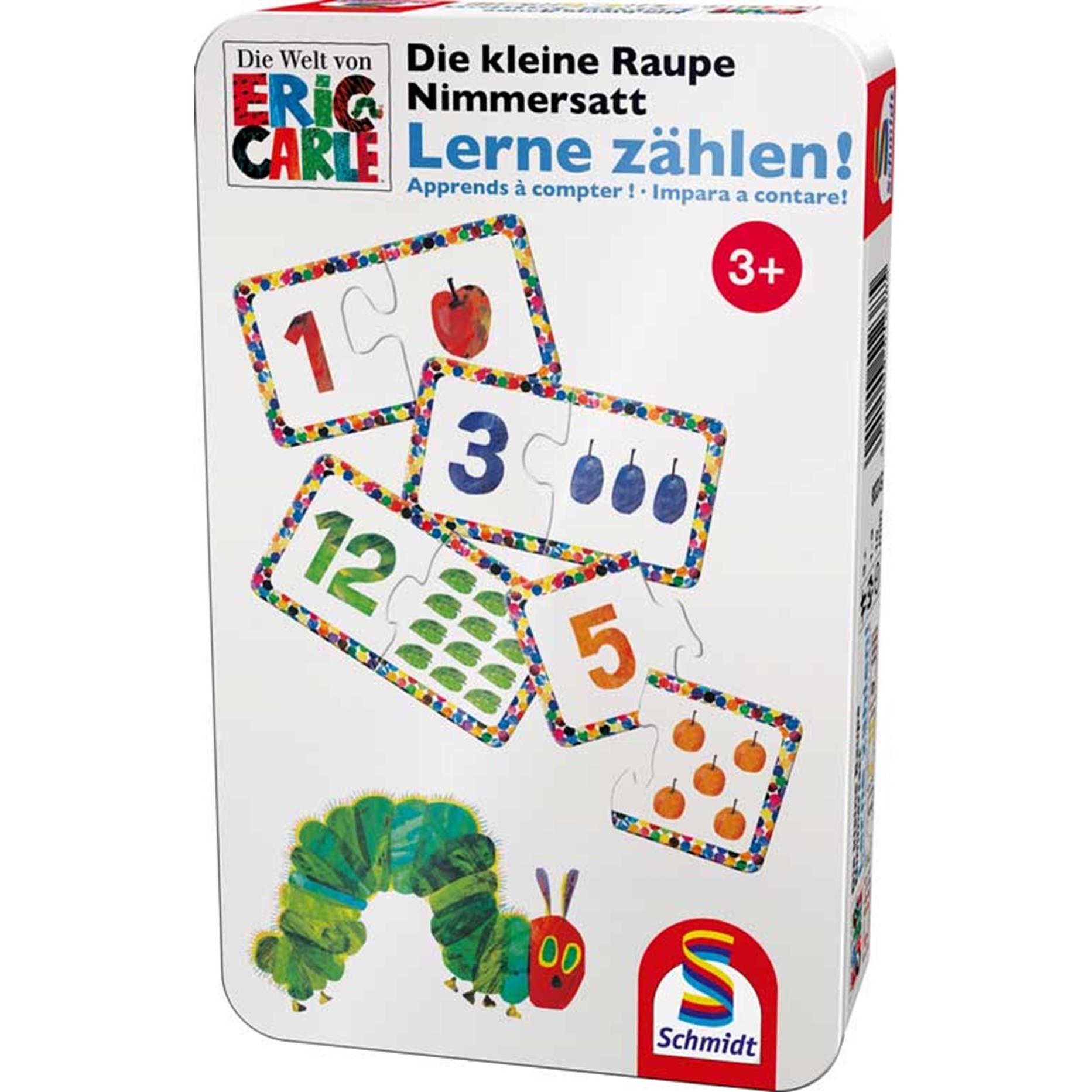 Schmidt Spiele Die kleine Raupe Nimmersatt Lerne zählen (Deutsch, Französisch, Italienisch)