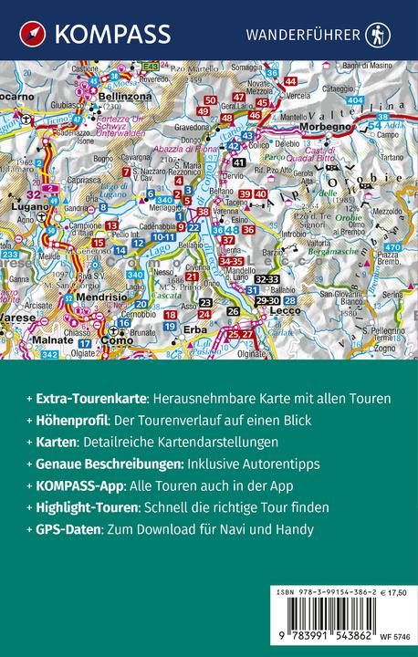 Produktbild Wanderführer Comer See, 50 Touren mit Extra-Tourenkarte (Deutsch, Franziska Baumann, 2025)