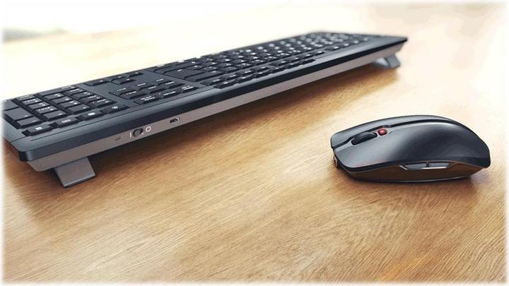 Produktbild CHERRY Stream Desktop Recharge Tastatur RF Wireless AZERTY Französisch (FR, Kabelgebunden, Kabellos)