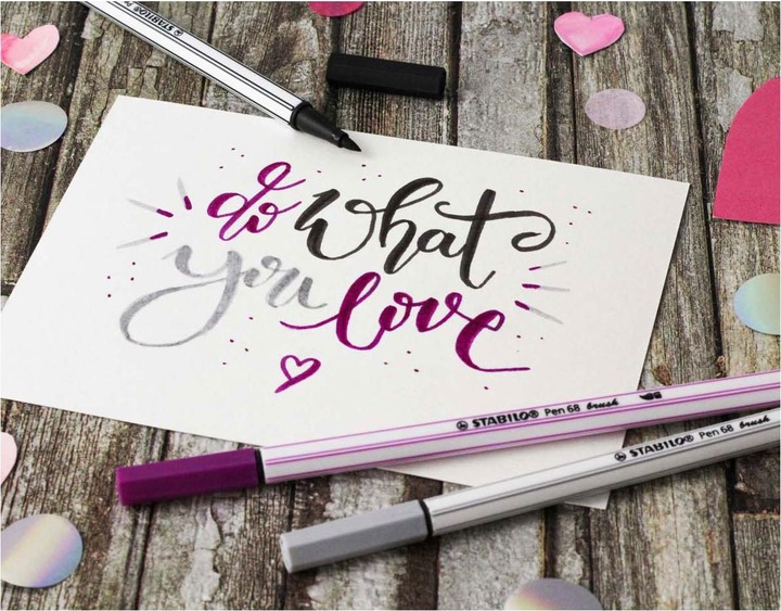 Actual product image STABILO Pen 68 brush Premium felt-tip pen (Violet, 1 x)
