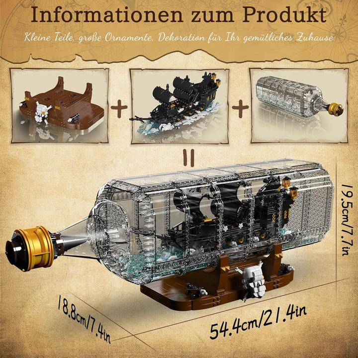 Image du produit Mould King Schiff in Flasche Bausatz
