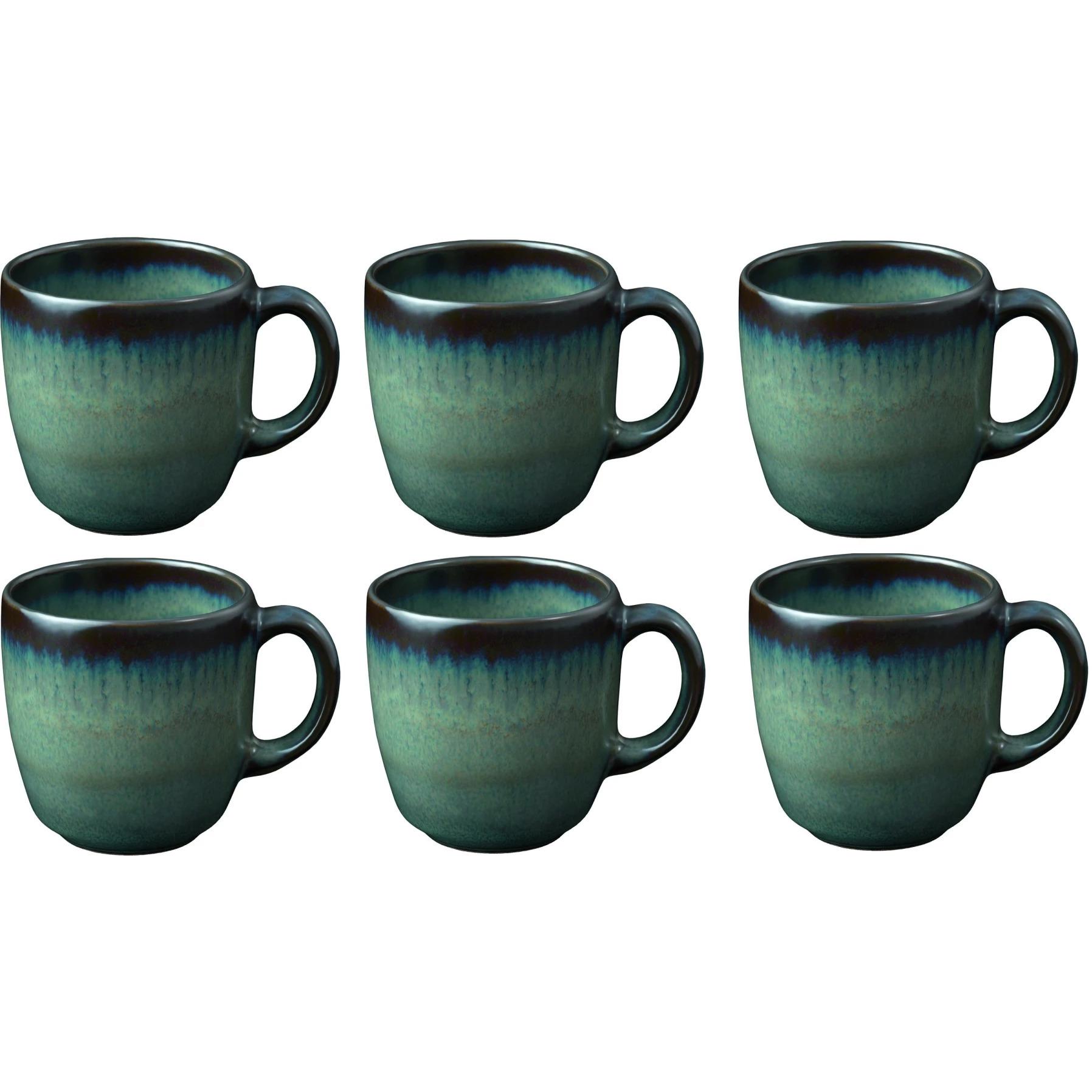 Villeroy & Boch, Tasse, Kaffeetasse Lave 190 ml, 6 Stück, Grau (190 ml, 6 x)