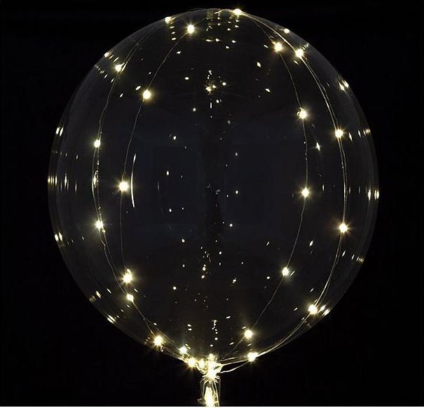 Amscan Anagram LED-Lichterkette Ballon farbig - 45 cm (1x)