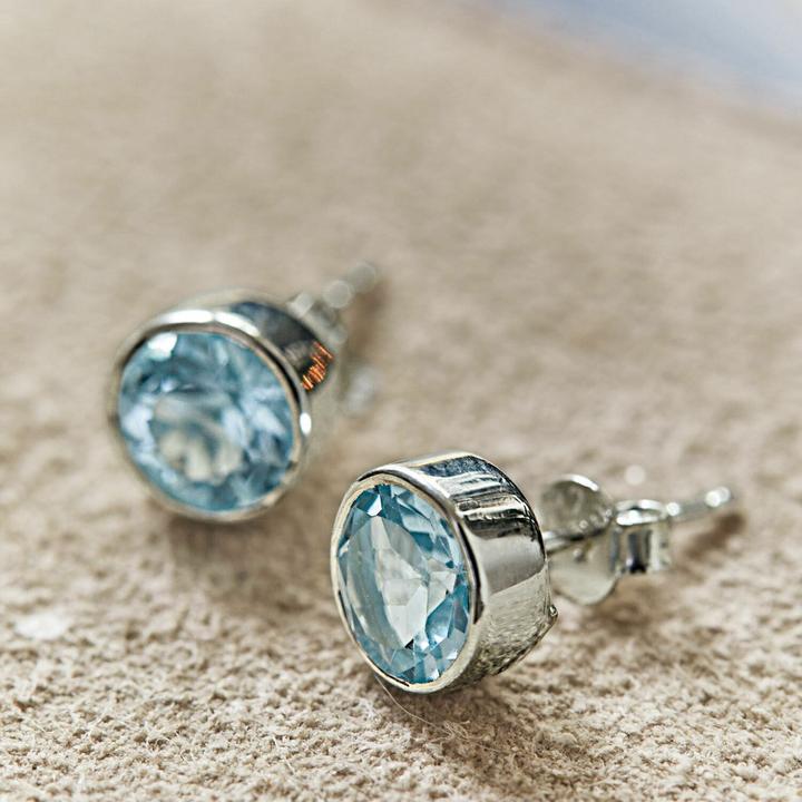 Immagine prodotto Loberon Orecchini Lilianne argento/blu (Orecchini: argento 925, Decorazione: gemma di topazio)