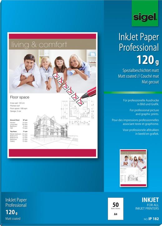 Produktbild Sigel Inkjet Professional (A4, 50 Blätter, 120 g/m²)