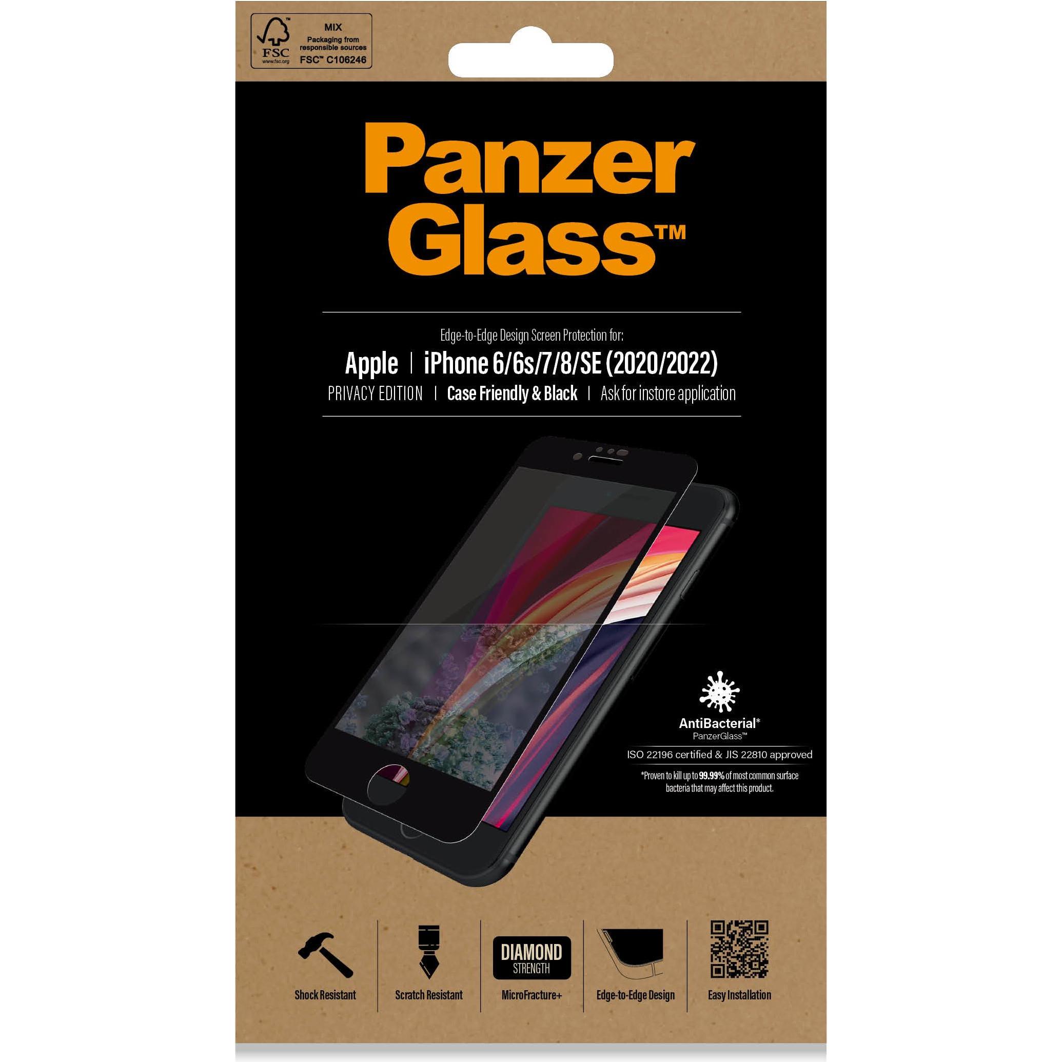 Thumbnail - PanzerGlass Case Friendly Privacy (1 Stück, Apple iPhone 6), Smartphone Schutzfolie, Transparent