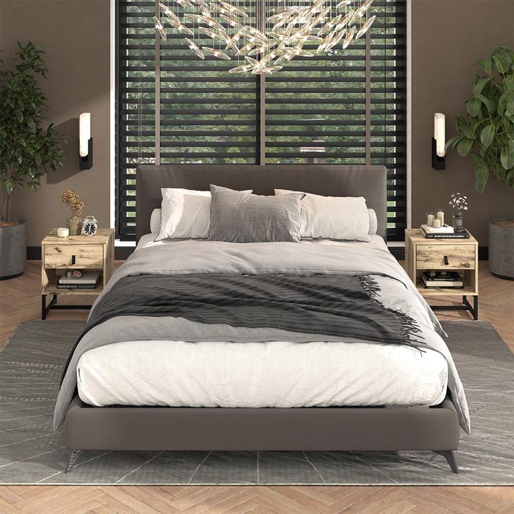 Actual product image Vicco Nachttisch Ezra, Eiche, 39 x 47 cm 2er Set