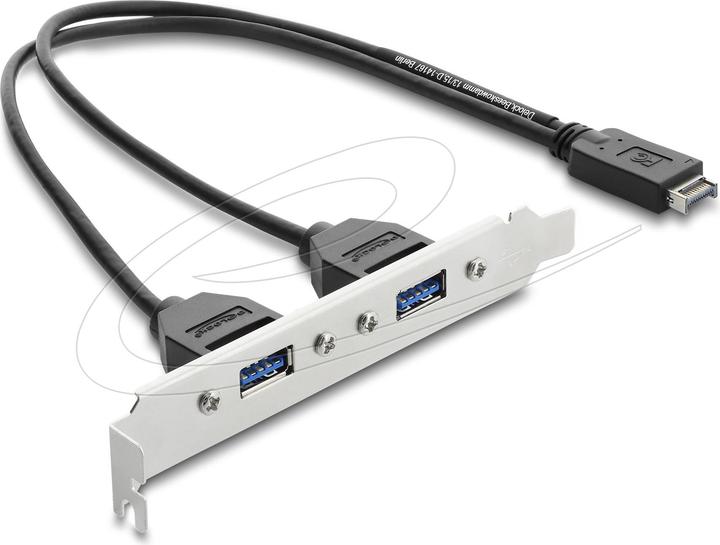 Image du produit Delock USB Typ-E Key A Stecker zu 2 x USB 5 Gbps Typ-A Buchs (0.36 m)