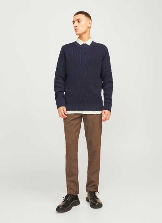 Produktbild Jack & Jones Einfarbig Strickpullover mit Rundhals Strickpullover mit Rundhals (S)