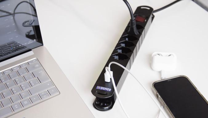 Produktbild Steffen Variabl (6x, Typ 13, USB-A, USB-C, 3 m)