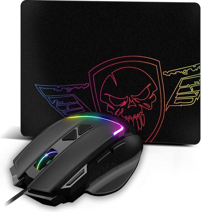 Spirit Of Gamer Pro Series PelÄ- Å¾aidimams PRO-M3 RGB + Mouse Pad Juodas (Cable)