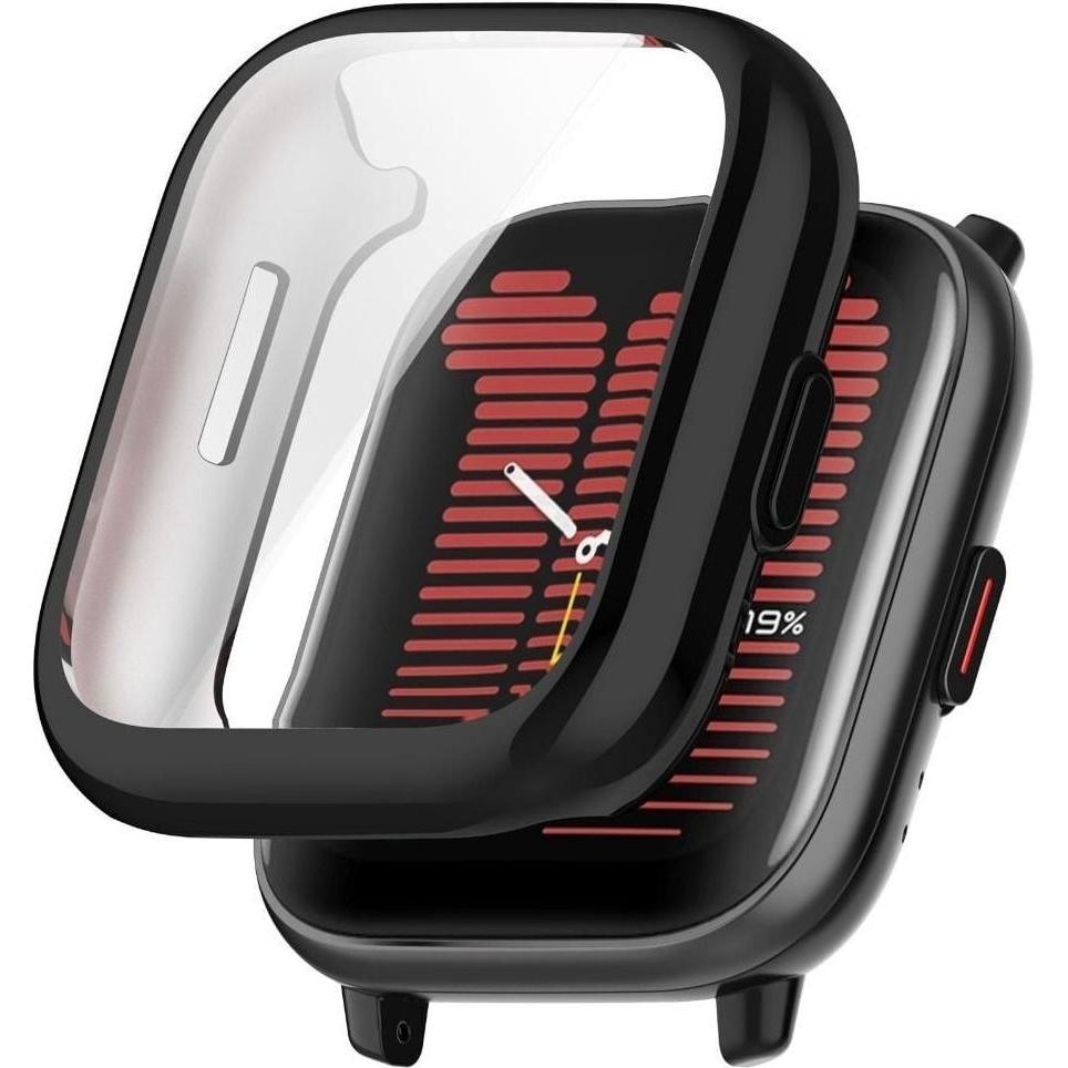 Strap-it TPU Hülle (Silikon), Uhrenarmband, Schwarz