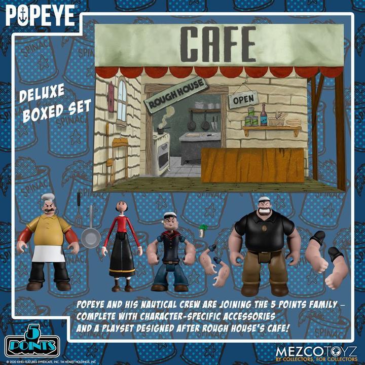 Image du produit Mezco Toys Popeye - 5 Points: Box Set - Deluxe