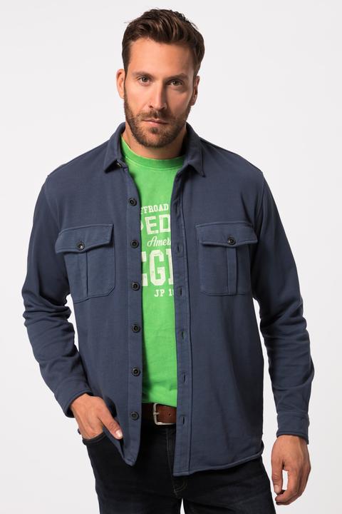 Produktbild JP1880 Hemd, Overshirt, Sweat, Vintage-Look, Langarm, Kentkragen (6XL)