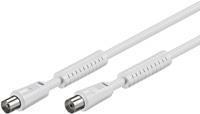 Image du produit Goobay câble de raccordement d'antenne, 100% blindé, ferrite, blanc, 10 m (80 dB, Câble d'antenne)