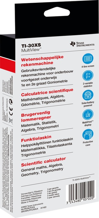 Immagine prodotto TI Calcolatrice scientifica (Celle solari, Batterie)