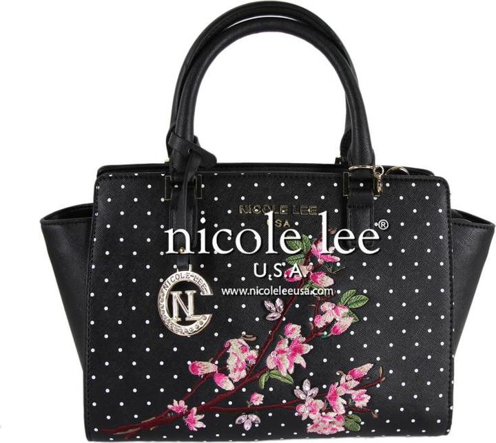 Actual product image Nicole Lee Kayley Floral" handbag black