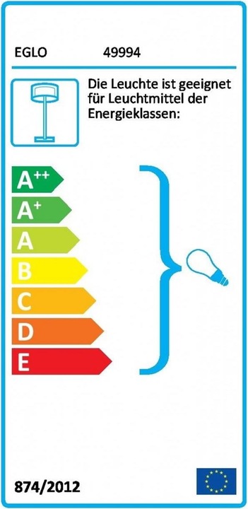 Label énergétique EGLO Carlton (E27)
